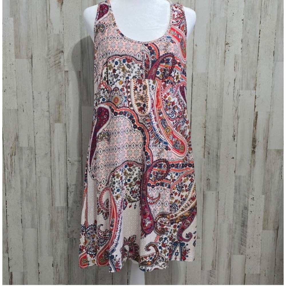Linea Donatella Paisley Lace Babydoll Chemise Nightgown Slip Dress Large